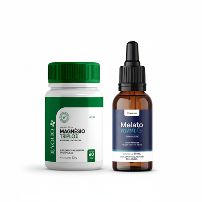 Kit Magnésio Triplo 3 + Melatonina